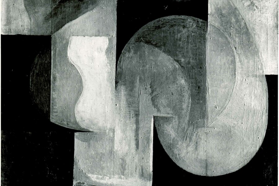 Jánuš Kubíček, Jádro labyrintu, 1969, olej, plátno; dílo nebylo vystaveno